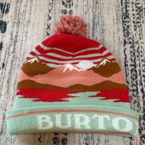 Burton Kids' Striped Mountain Beanie - Red, Pink, Brown
